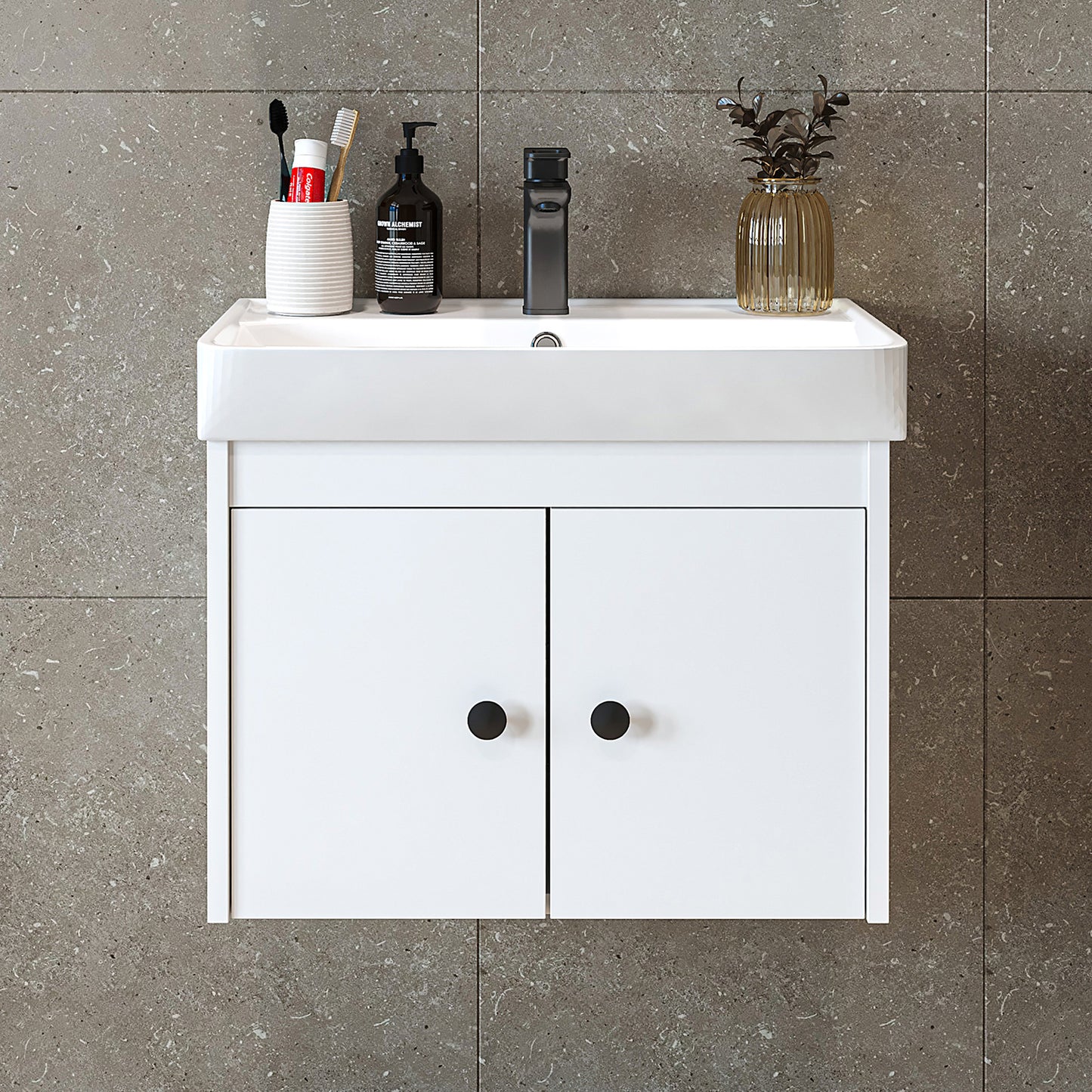 Badmöbelset • ADA • Unterschrank mit Waschbecken • Badezimmer Möbel • Gäste WC