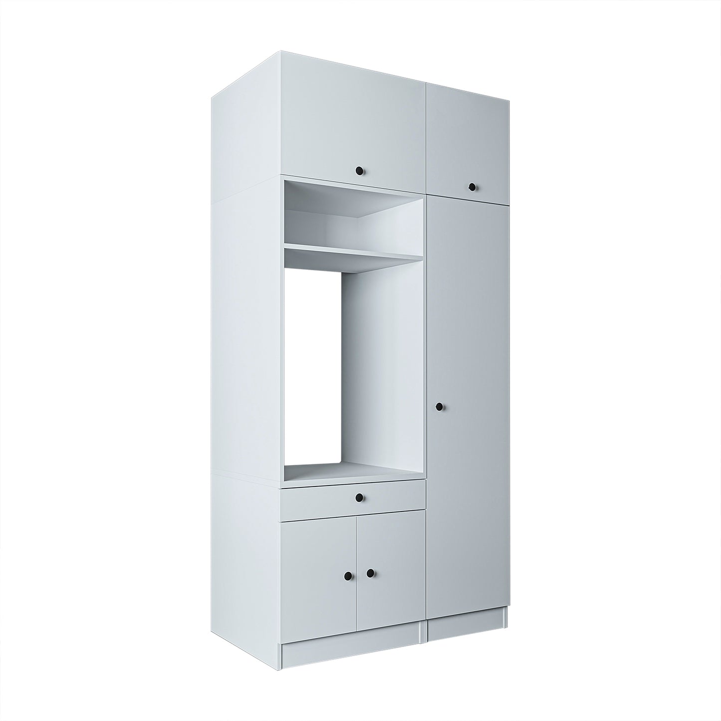 Roomart SERIE 3 Waschmaschinenschrank 112 cm – 230 cm hoch, Ausziehbrett & Hochschrank | in 3 Farben