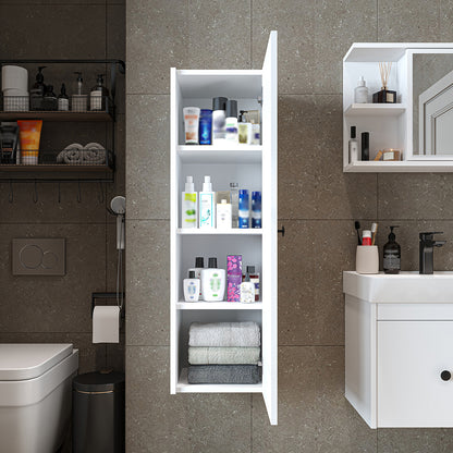 Roomart Bad-Seitenschrank ADA 110 cm – Moderner Bad-Hängeschrank mit Soft-Close – Viel Stauraum – Badezimmer Hochschrank – Weiß, Eiche, Anthrazit oder Schwarz