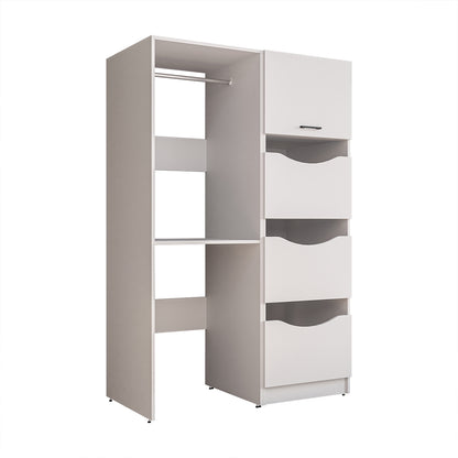 Roomart SERIE 2 Waschmaschinenschrank 126 cm – Kleiderstange & Stauraum | in 2 Farben
