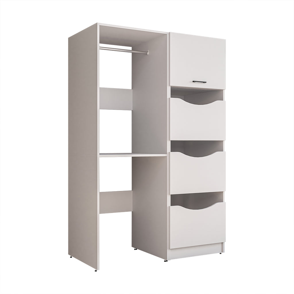 Roomart SERIE 2 Waschmaschinenschrank 126 cm – Kleiderstange & Stauraum | in 2 Farben
