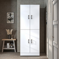 Roomart washing machine cabinet " DORA " for dryer & washing machine, in 4 colors, with doors & pull-out shelf - white - white oak - anthracite oak - oak - washing machine cabinet, washing machine shelf, washing tower, cabinet, white, washing machines, base cabinet, 