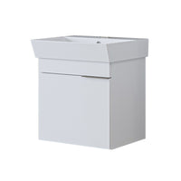 Roomart Badmöbel LYCIA 50 cm – Waschbeckenunterschrank mit Keramik-Waschbecken – Waschtischunterschrank für Badezimmer – Modernes Badmöbel mit Stauraum – 4 Farben