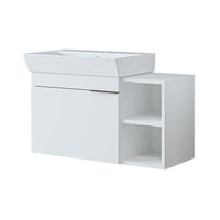 Roomart Badmöbel LYCIA 82 cm – Waschbeckenunterschrank mit Keramik-Waschbecken – Waschtischunterschrank für Badezimmer – Modernes Badmöbel mit Stauraum – 4 Farben