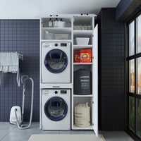 Roomart Waschmaschinenschrank, Trockner auf Waschmaschine • 112 cm breit • In 3 Farben