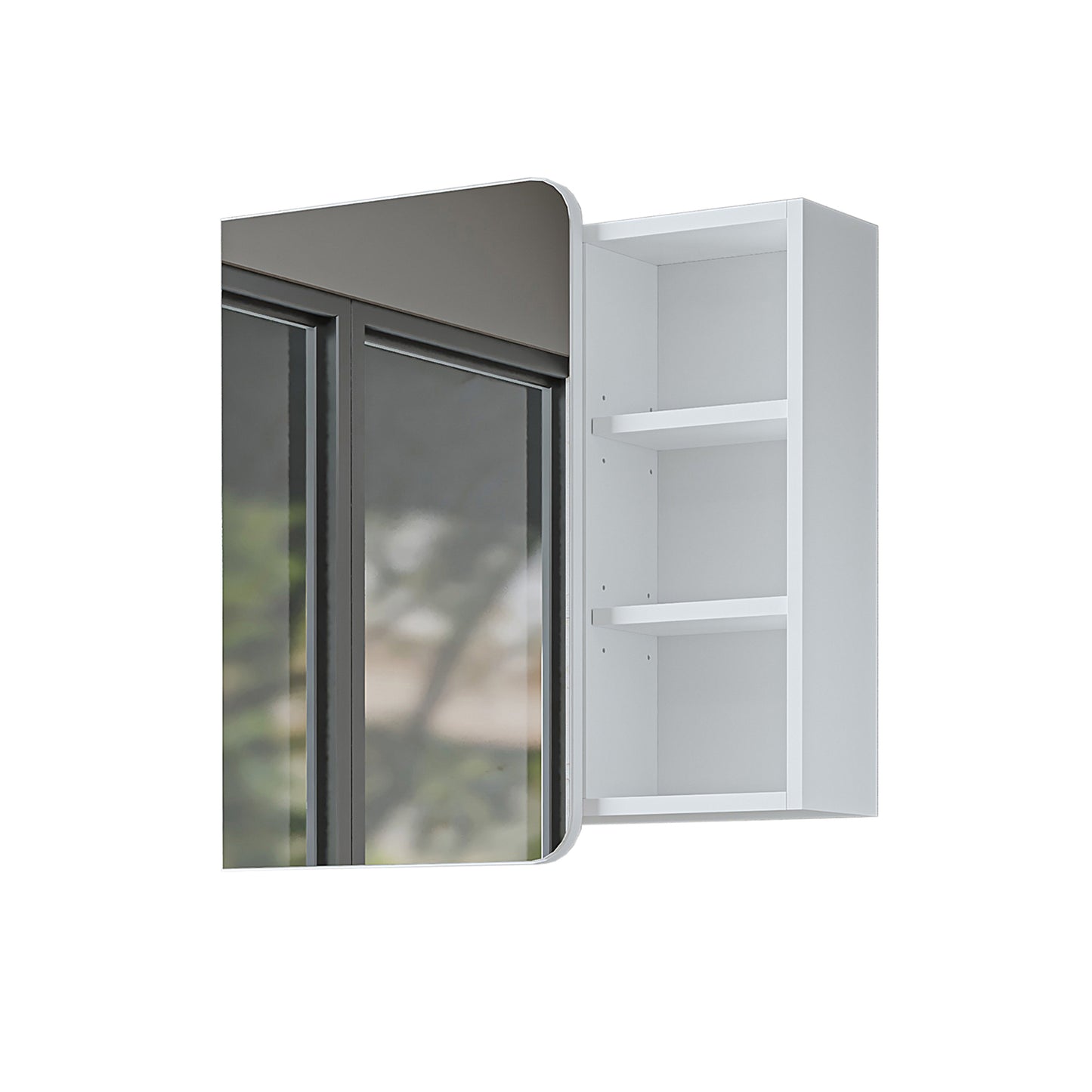 Roomart Bad Spiegelschrank LYCIA 70 cm – Badezimmerspiegel mit Stauraum, für Bad & Gäste-WC, in 4 Farben