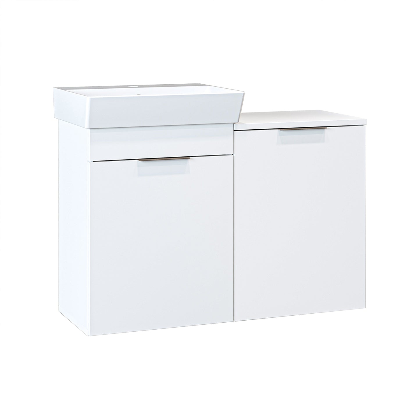 Roomart 3-teiliges Badmöbel-Set LYCIA, 49 cm, Waschtisch, Spiegelschrank und Hochschrank, in 4 Farben