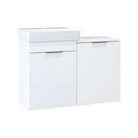 Roomart 3-teiliges Badmöbel-Set LYCIA, 49 cm, Waschtisch, Spiegelschrank und Hochschrank, in 4 Farben