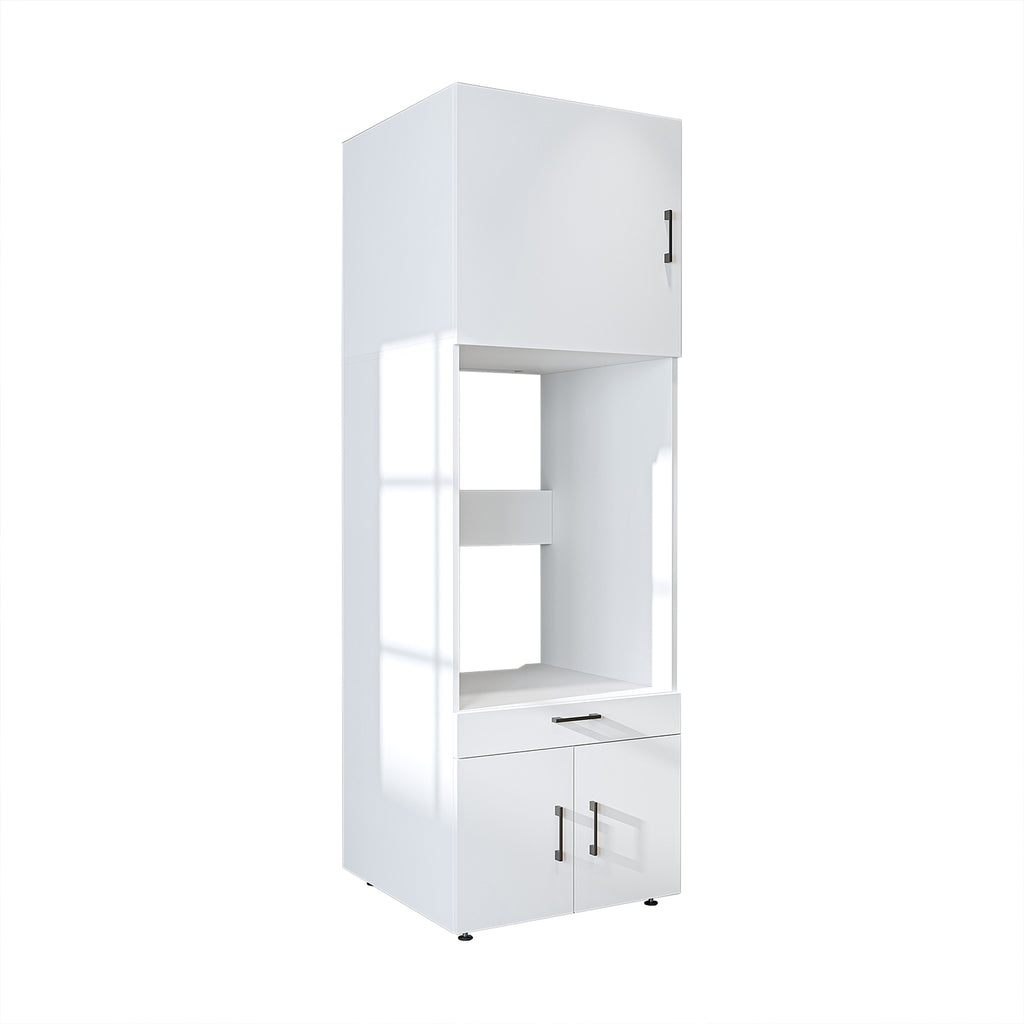 Roomart A3+B1 Waschmaschinenschrank 205 cm – Überbau, Ausziehbrett, Schublade | 3 Farben