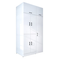 Roomart washing machine cabinet " DORA SET" for dryer & washing machine, 115 cm wide, in 4 colors, with doors & pull-out shelf - white - white oak - anthracite oak - oak - washing machine cabinet, washing machine shelf, washing tower, cabinet, white, washing machine