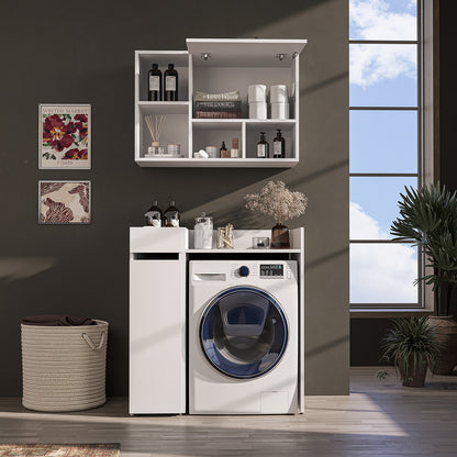 Roomart SERIE 2 Waschmaschinen-Set – Unterschrank & Rollwagen, optional mit Wandschrank | in 2 Farben