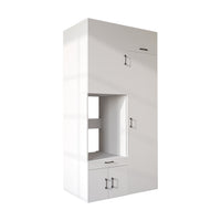 Roomart Waschmaschinenschrank 240 cm mit Hochschrank – Soft-Close, Ausziehbrett | 3 Farben