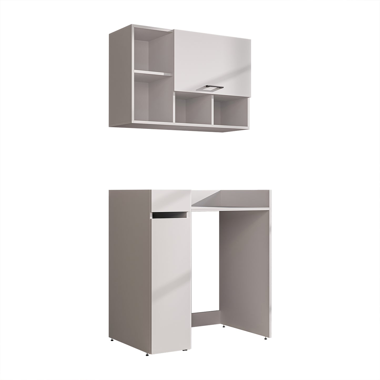 Roomart SERIE 2 Waschmaschinen-Set – Unterschrank & Rollwagen, optional mit Wandschrank | in 2 Farben
