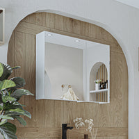 Roomart Badezimmerspiegelschrank "Gusto“ – 75/90/105 cm – in Weiß oder Eiche – moderner Badschrank mit Spiegel Roomart Badezimmerspiegelschrank "Gusto“ – 75/90/105 cm – in Weiß oder Eiche – moderner Badschrank mit Spiegel-  badezimmerspiegelschrank, mirro