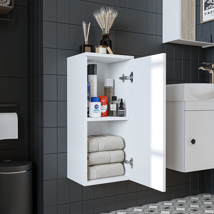 Roomart Seitenschrank „Punto“ – moderner, kompakter 70 cm Bad-Hängeschrank mit Softclose – in Weiß, Weiß-Eiche, Eiche oder Anthrazit-Eiche