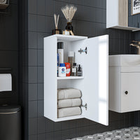 Roomart armario lateral "Punto" - moderno, compacto armario de pared para baño de 70 cm con cierre suave - en blanco, roble blanco, roble o roble antracita - armario de pared, pared, armario alto, armario alto blanco, 60 cm de ancho, cocina, lavadero, salón, estrecho, 40 cm de ancho