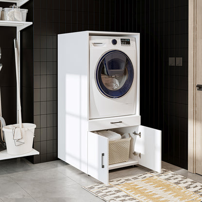 Roomart A3 Waschmaschinenschrank 67 cm – Erhöhung mit Schublade, Ausziehbrett & Stauraum | 3 Farben