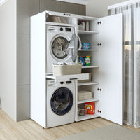 Roomart Waschmaschinenschrank, Trockner auf Waschmaschine • 127 cm breit • In 3 Farben