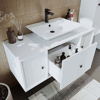 Roomart juego de muebles de baño GUSTO-ATL 120 cm 4 piezas con lavabo de cerámica- mueble de baño, lavabo, muebles de baño, mueble de baño, baño, con, mueble de baño, mueble de baño, juego, lavabo, muebles
