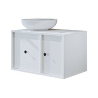 Roomart Badezimmermöbel GUSTO 75 cm – Keramik Waschbecken &/oder Unterschrank – Modernes Design – Varianten wählbar – Eiche oder Weiß - badezimmerschrank, waschbecken, badezimmermöbel, badschrank, badezimmer, mit, unterschrank, badmöbel, set, waschtisch, 