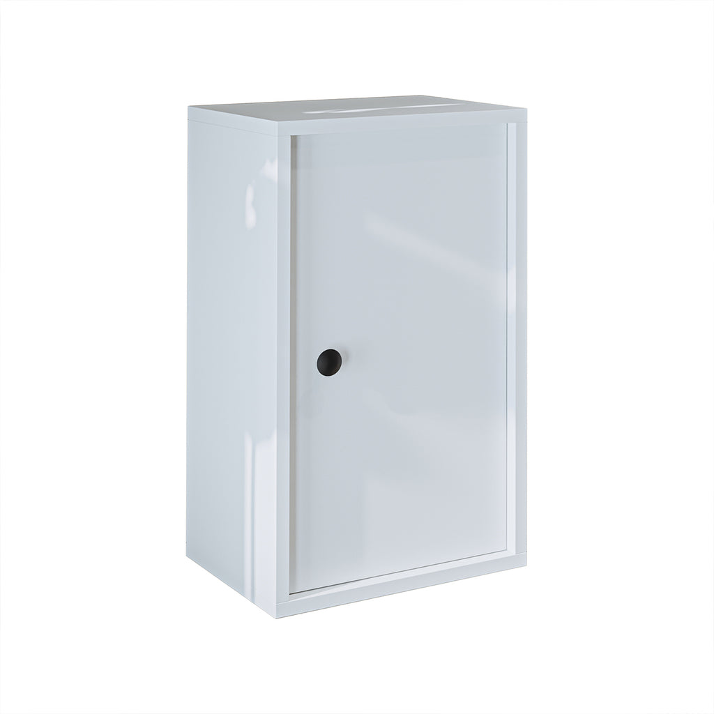 Roomart GUSTO Hochschrank 60 cm – Bad-Hängeschrank mit Soft-Close – Moderner Badezimmerschrank mit Stauraum – Weiß oder Eiche