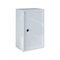 Roomart GUSTO Hochschrank 60 cm – Bad-Hängeschrank mit Soft-Close – Moderner Badezimmerschrank mit Stauraum – Weiß oder Eiche