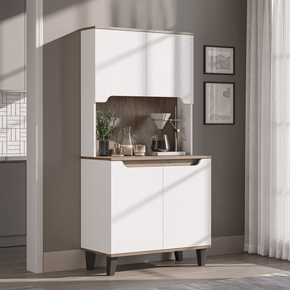 Roomart Küchenschrank DEFNE, 182 cm, mit offener Nische für Kaffeemaschine, in 5 Farben