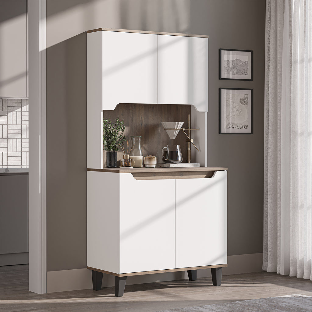 Roomart Küchenschrank DEFNE, 182 cm, mit offener Nische für Kaffeemaschine, in 5 Farben