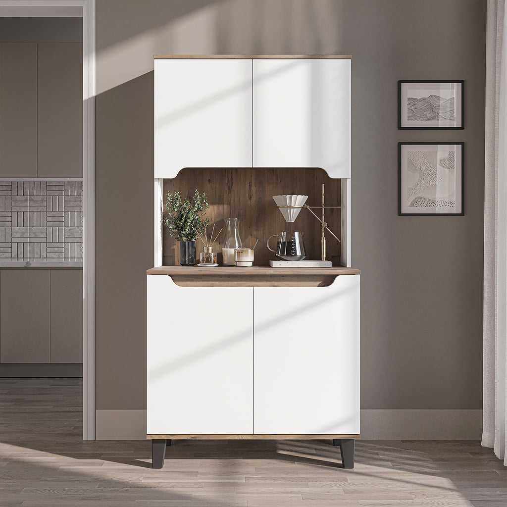 Roomart Küchenschrank DEFNE, 182 cm, mit offener Nische für Kaffeemaschine, in 5 Farben
