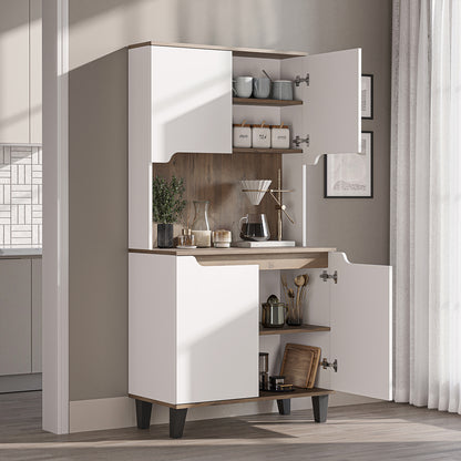 Roomart Küchenschrank DEFNE, 182 cm, mit offener Nische für Kaffeemaschine, in 5 Farben