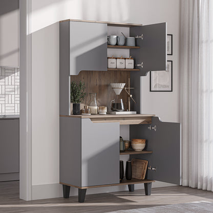 Roomart Küchenschrank DEFNE, 182 cm, mit offener Nische für Kaffeemaschine, in 5 Farben