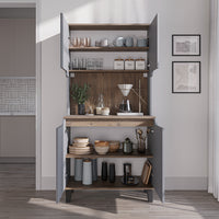 Roomart Küchenschrank DEFNE, 182 cm, mit offener Nische für Kaffeemaschine, in 5 Farben