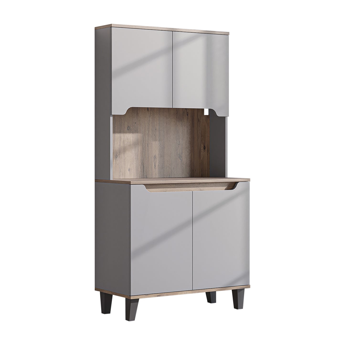 Roomart Küchenschrank DEFNE, 182 cm, mit offener Nische für Kaffeemaschine, in 5 Farben