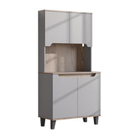 Roomart Küchenschrank DEFNE, 182 cm, mit offener Nische für Kaffeemaschine, in 5 Farben