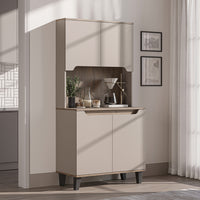 Roomart Küchenschrank DEFNE, 182 cm, mit offener Nische für Kaffeemaschine, in 5 Farben