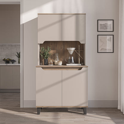 Roomart Küchenschrank DEFNE, 182 cm, mit offener Nische für Kaffeemaschine, in 5 Farben