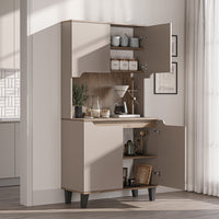 Roomart Küchenschrank DEFNE, 182 cm, mit offener Nische für Kaffeemaschine, in 5 Farben