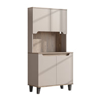Roomart Küchenschrank DEFNE, 182 cm, mit offener Nische für Kaffeemaschine, in 5 Farben