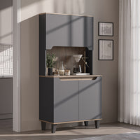 Roomart Küchenschrank DEFNE, 182 cm, mit offener Nische für Kaffeemaschine, in 5 Farben