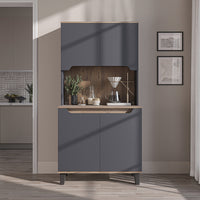 Roomart Küchenschrank DEFNE, 182 cm, mit offener Nische für Kaffeemaschine, in 5 Farben