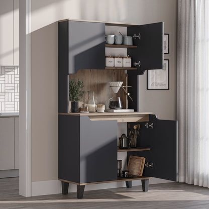 Roomart Küchenschrank DEFNE, 182 cm, mit offener Nische für Kaffeemaschine, in 5 Farben