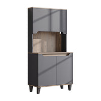 Roomart Küchenschrank DEFNE, 182 cm, mit offener Nische für Kaffeemaschine, in 5 Farben