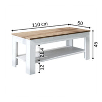 Roomart Couchtisch HELSINKI, 80 oder 110 cm, mit Ablageboden, in 4 Farben