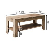 Roomart Couchtisch HELSINKI, 80 oder 110 cm, mit Ablageboden, in 4 Farben