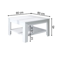 Roomart Couchtisch HELSINKI, 80 oder 110 cm, mit Ablageboden, in 4 Farben