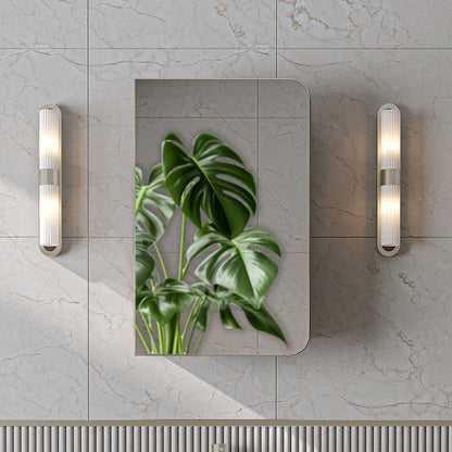 Roomart Bad Spiegelschrank LYCIA 45 cm – Badezimmerspiegel mit Stauraum, für Bad & Gäste-WC, in 4 Farben