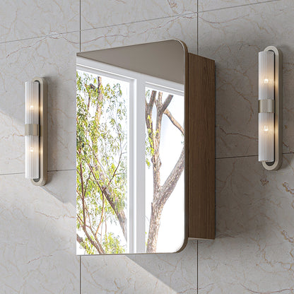 Roomart Bad Spiegelschrank LYCIA 45 cm – Badezimmerspiegel mit Stauraum, für Bad & Gäste-WC, in 4 Farben