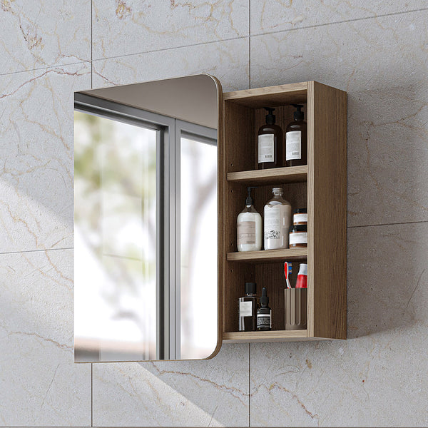 Roomart Bad Spiegelschrank LYCIA, 70 cm, mit Stauraum und offenen Fächern, in 4 Farben