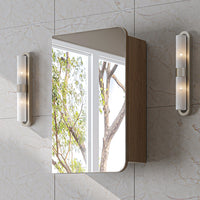 Roomart Badmöbel Set LYCIA 60 cm – 4-teiliges Badezimmermöbel-Set mit Keramik-Waschbecken, Spiegelschrank & Seitenschrank – Badmöbel in 4 Farben