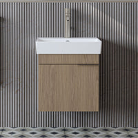 Roomart Badmöbel LYCIA 50 cm – Waschbeckenunterschrank mit Keramik-Waschbecken – Waschtischunterschrank für Badezimmer – Modernes Badmöbel mit Stauraum – 4 Farben